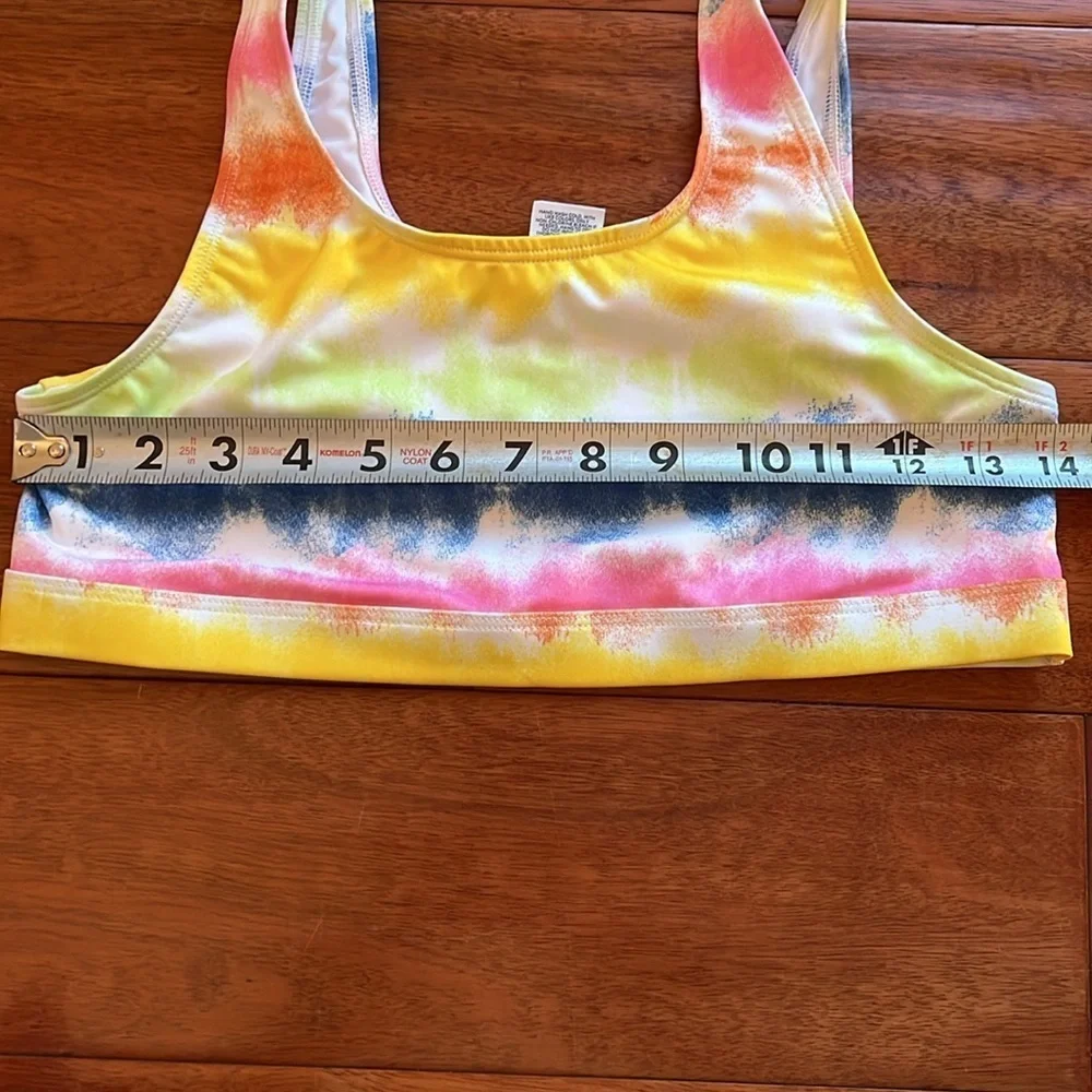 Melrose and Market Girls Size 16 Colorful Square Neck Bikini Top